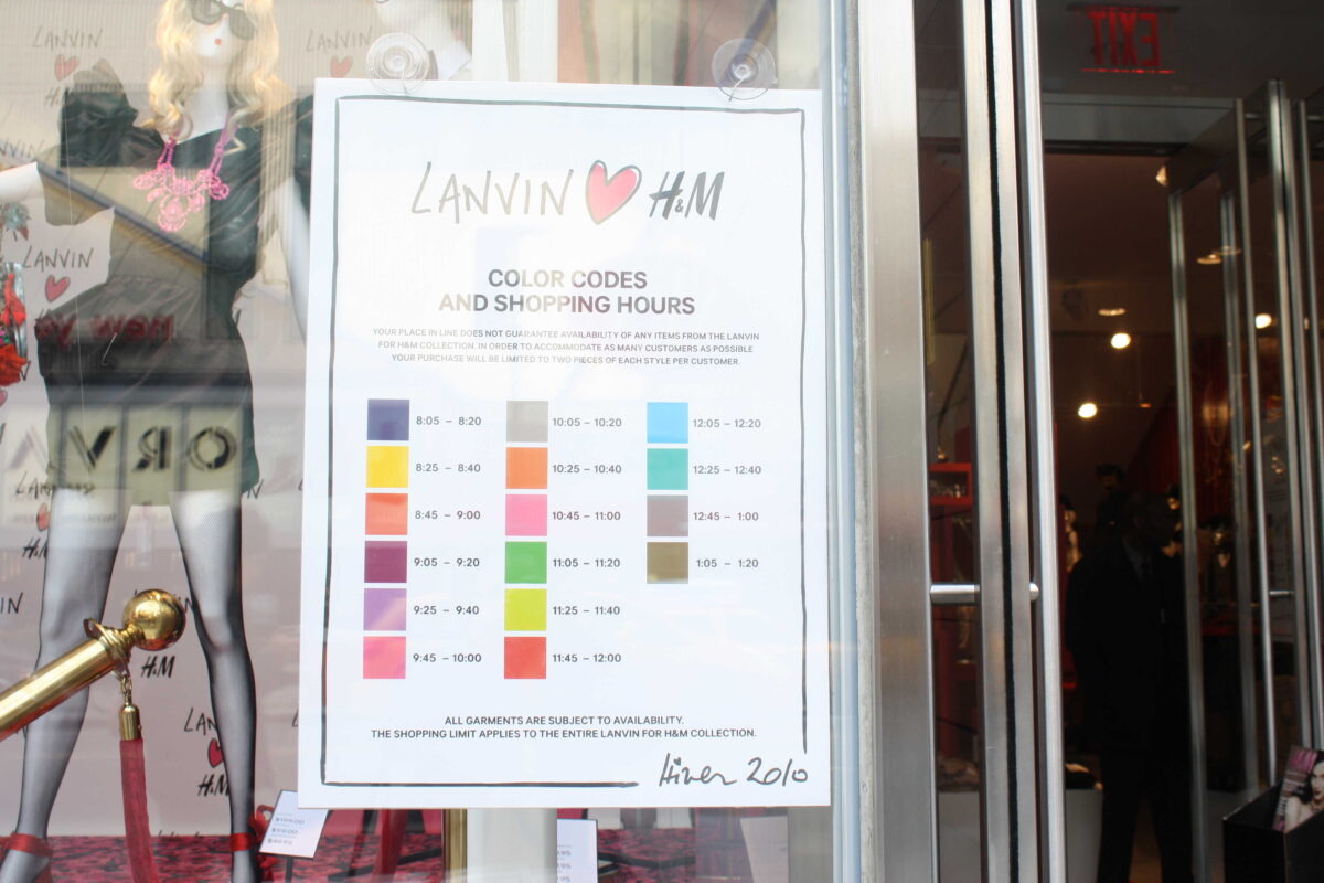 Lanvin H&M Time Chart