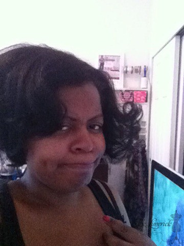 Natural Hair Pin Curl Attempt 1