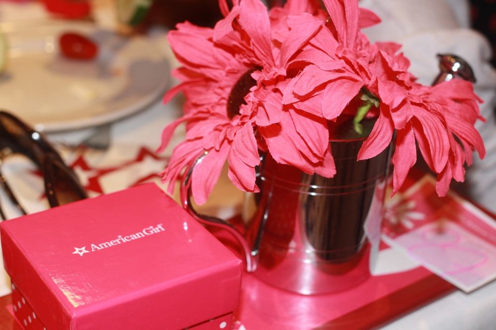 American Girl place setting at lunch