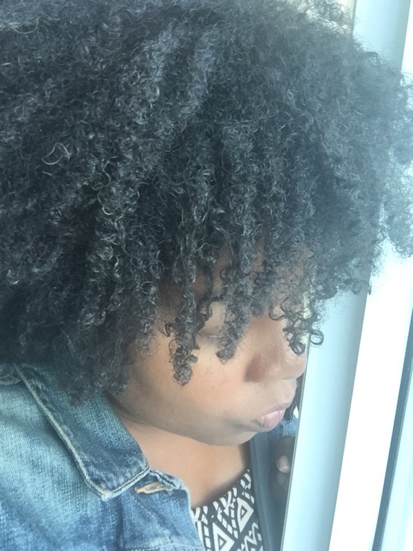 Natural hair wash and go.
