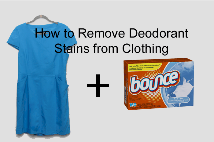 How to get deodorant off your clothes.