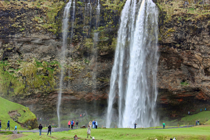 Seljalandsfoss Waterfall in Sudurland Iceland.