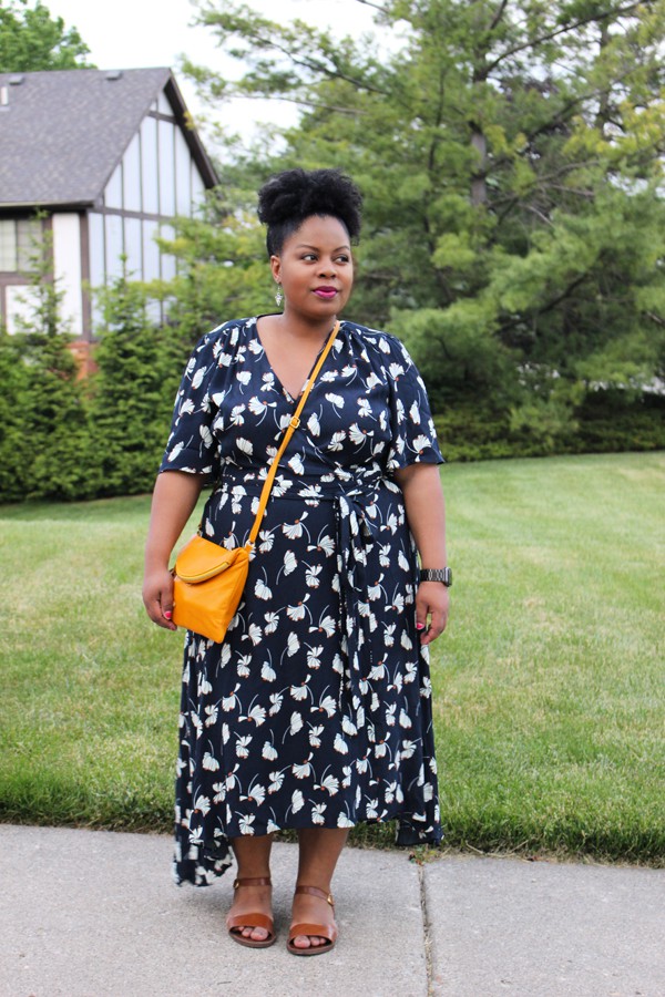 How to wear a wrap dress.