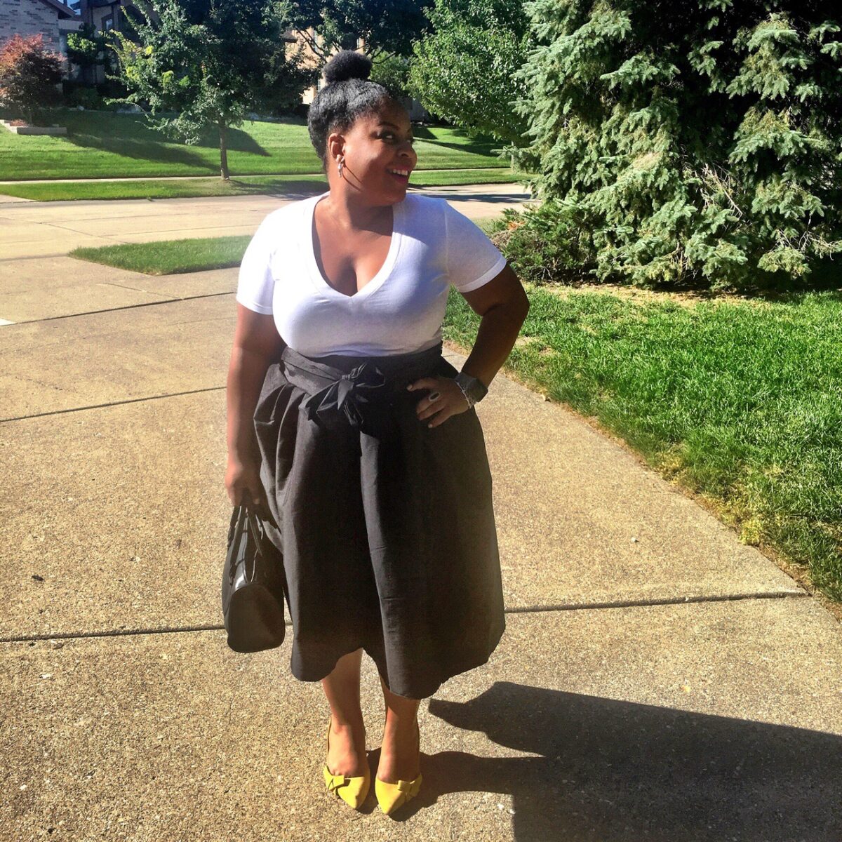 How to wear a ballroom skirt.